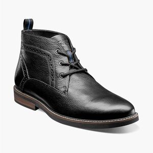 Nunn Bush Black Chukka Boots Smooth Leather Minimalist Design